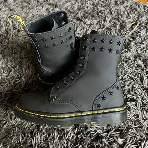 Dr. Martens Black Boots with black star studs